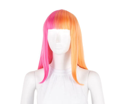 Wig: Natasha Split Hot Pink/Peach