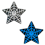 Pasties: Black Glitter Star Web