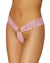 Reversible Lace Thong Pink- One Size