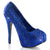 Shoes: 5" Rhinestone Satin Pump Blue Size 7