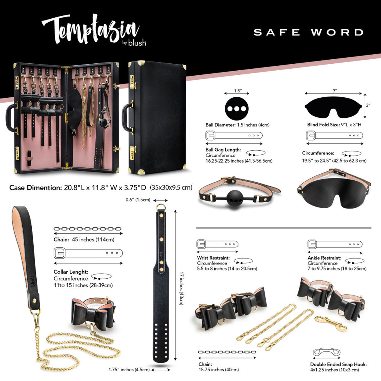 Temptasia Bondage Suitcase-Black