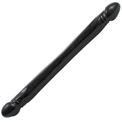 18" Double Head Smooth Dong-Black