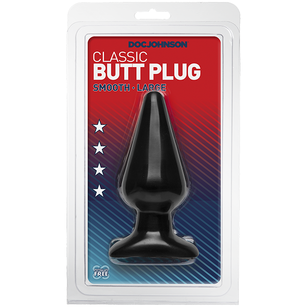 Classic Butt Plug-Large-Black