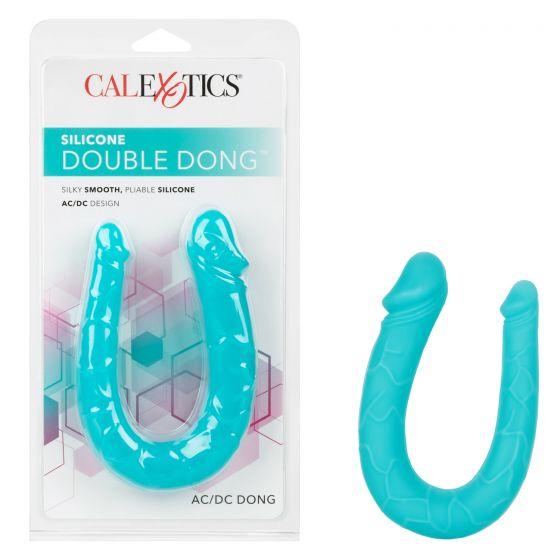 Silicone AC/DC Double Dong-Teal