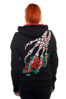 Sugar Skull Red Rose Hoodie-Large