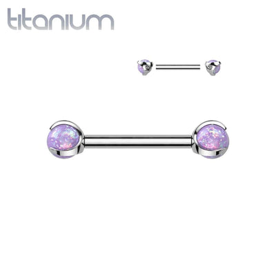 Nipple: Titanium Purple Opal Barbell