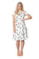 Cherry Pop Dress White-Small