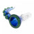 Bowl:Red Eye Glass 14mm Blue/Green Tenticle