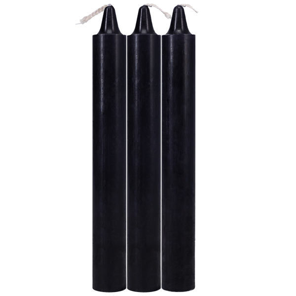 Japanese Drip Candles 3pk-Black