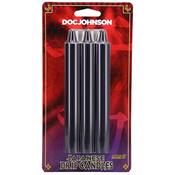 Japanese Drip Candles 3pk-Black
