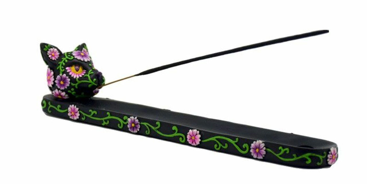 Day of the Dead Cat incense holder