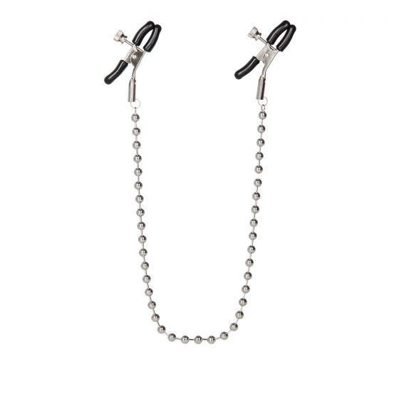 Nipple Clamps-Silver Beaded