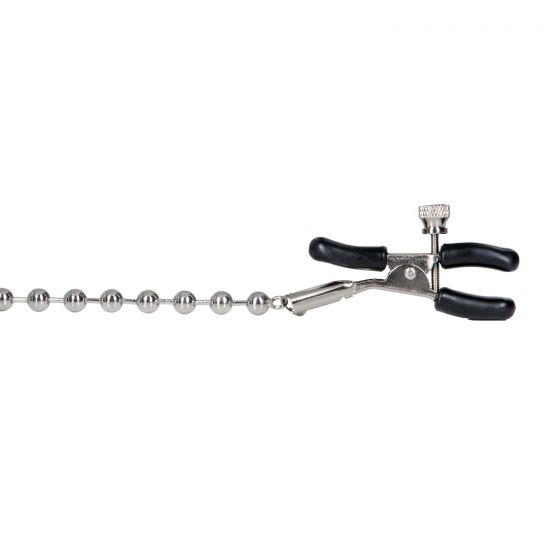 Nipple Clamps-Silver Beaded