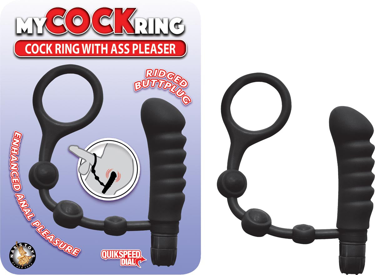 My Cockring with Ass Pleaser - Black