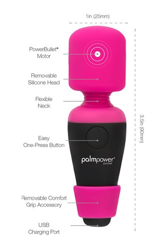 Palm Power Pocket-Fuchsia