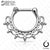 Septum: 316L Surgical Steel Tribal Fan Lace Septum Ring Clicker
