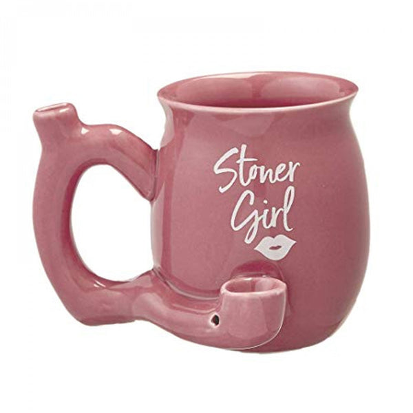 Pipe: Stoner Girl Mug-Pink