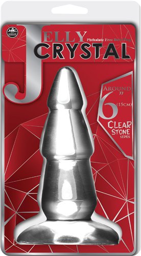 Jelly Crystal 6" Butt Plug-Clear