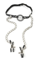 Fetish Fantasy O-ring with Nipple Clamps