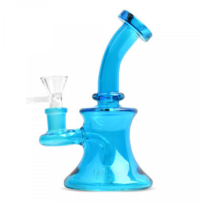 Bong:5" Day Glow with UFO Perc-Blue