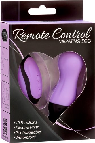 Simple & True Remote Control Vibrating Egg-Purple