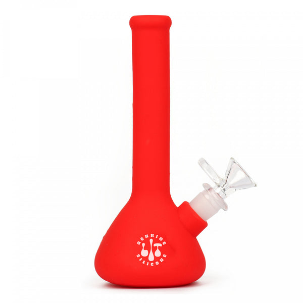 Bong: Lit Silicone Beaker 7" -Red