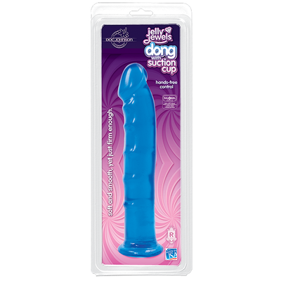 Jelly Jewel Dong with suction cup-Blue