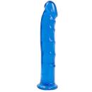 Jelly Jewel Dong with suction cup-Blue