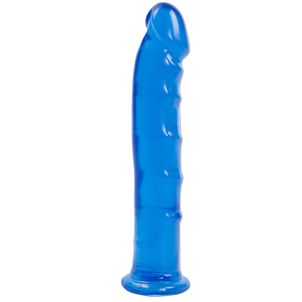 Jelly Jewel Dong with suction cup-Blue