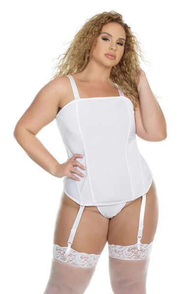 Metal Boned Corset 3x/4x White