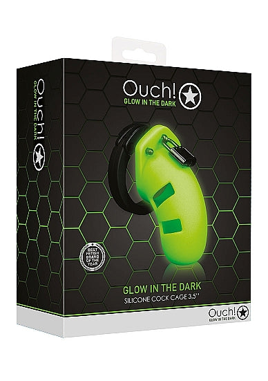 Ouch Glow In The Dark CockCage No20-3.5"