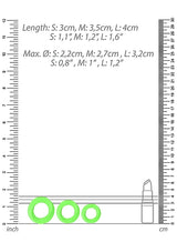 Ouch Glow In The Dark Cockring Set 3pc