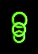 Ouch Glow In The Dark Cockring Set 3pc