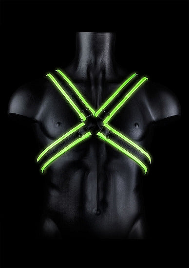 GLO Glow In The Dark Cross Harness L/XL
