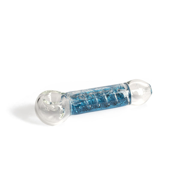 Pipe: Red Eye Glass Sparkle Chill Coil-Teal