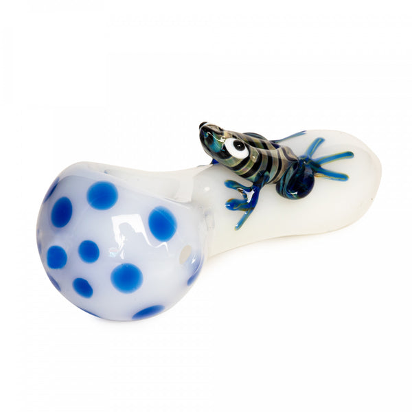 Pipe: Red Eye Glass 4" Frogger-White