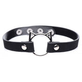 Kinky Kitty Ring Choker-Black