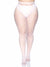 Risa Plus Nylon Fishnet Tights- Queen Size White