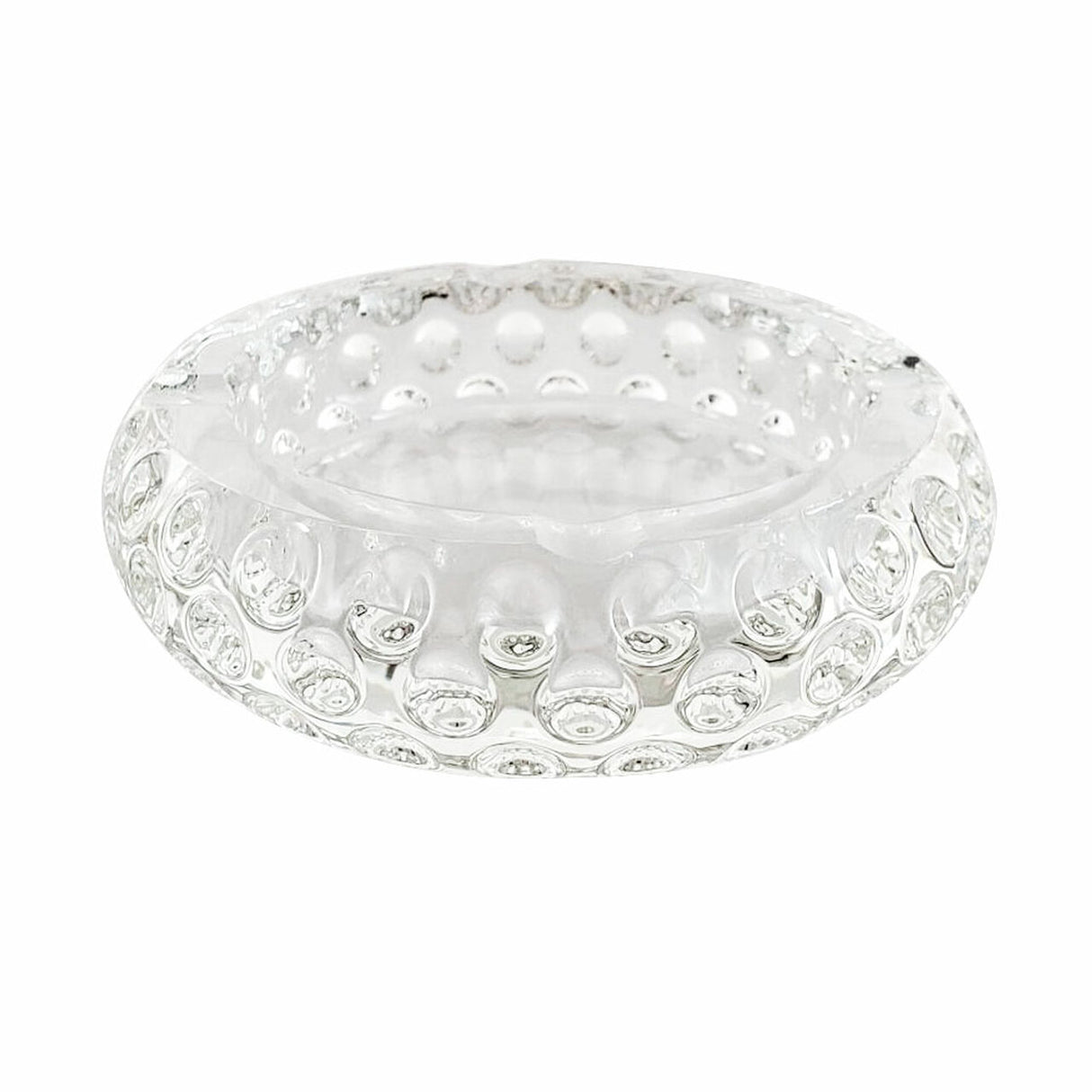 GLASS CRYSTAL ASHTRAY ROUND