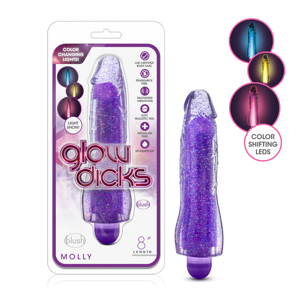 Glow Dicks-Molly Glitter Purple
