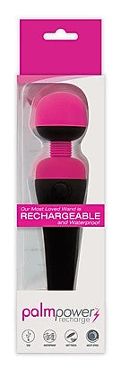 PalmPower Rechargeable Wand-Black/pink