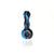 Pipe: Silicone 4" with storage-Blue/Black