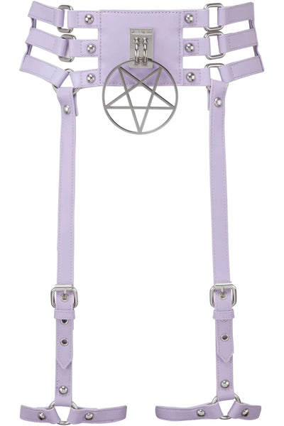 Baby Hex Suspender Belt Purple L-XXL