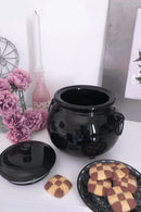 Cauldron Cookie Jar-Black