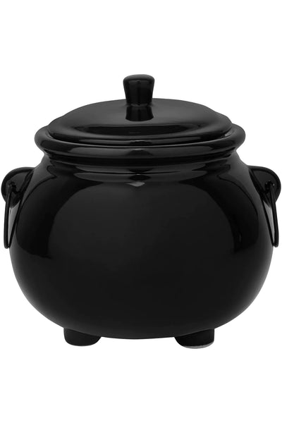 Cauldron Cookie Jar-Black