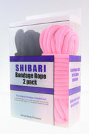 Shibari Bondage Rope 2pk-Pink/Black