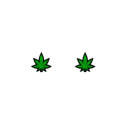Earrings: Weed Leaf