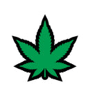 Pin: Green Marijuana Leaf