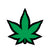 Pin: Green Marijuana Leaf