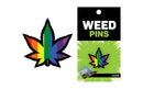 Pin: Rainbow Marijuana Leaf